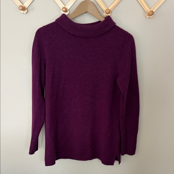 Talbots Rich Plum Turtleneck Sweater - Picture 2 of 4